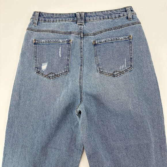 Vylette Balloon Distressed Women's size 9 Medium Blue Denim jeans - Picture 5 of 5